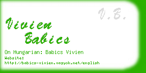 vivien babics business card